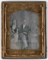 (CASED IMAGES) Group of 8 marvelous half-plate portraits, comprising 7 daguerreotypes and one